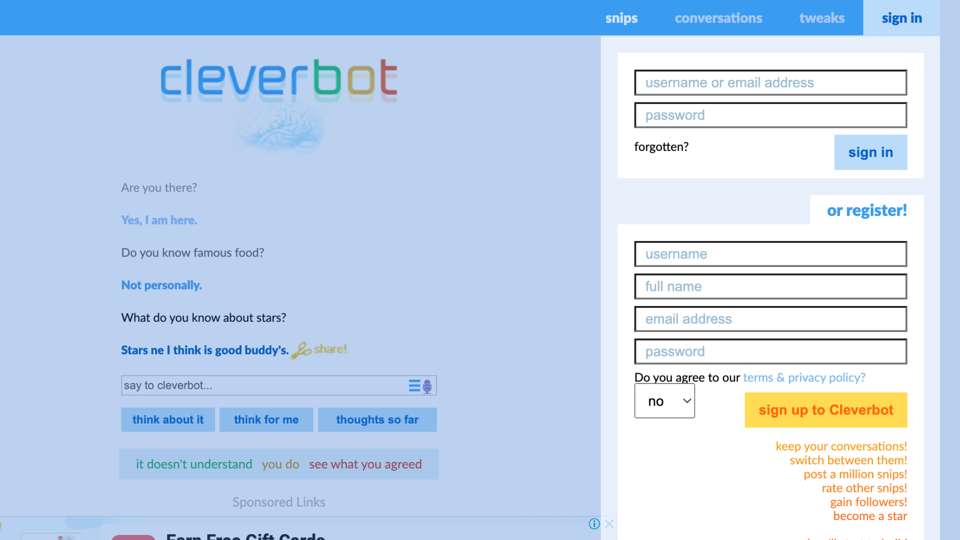Cleverbot vs.chatgpt