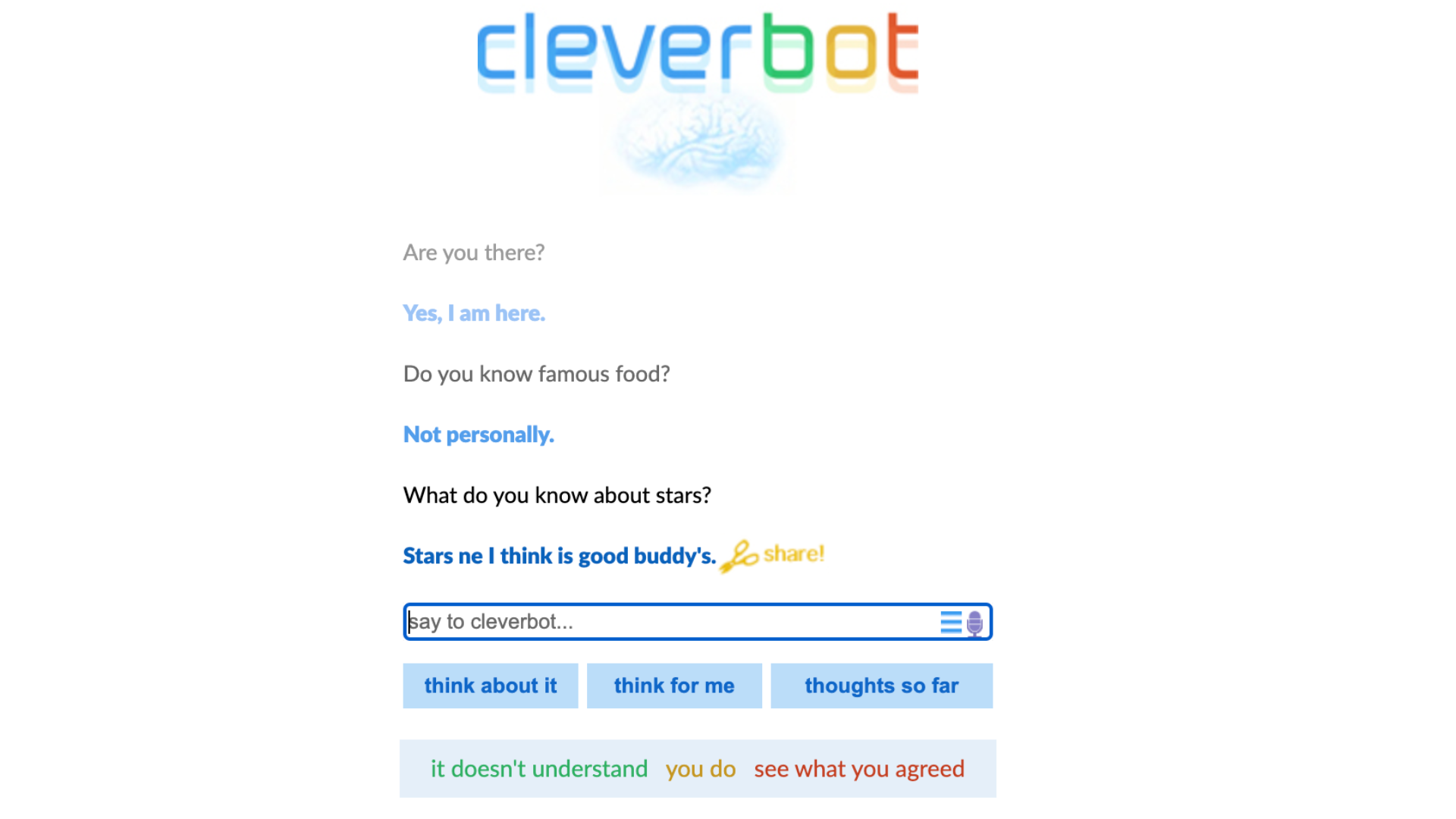 Cleverbot vs.chatgpt